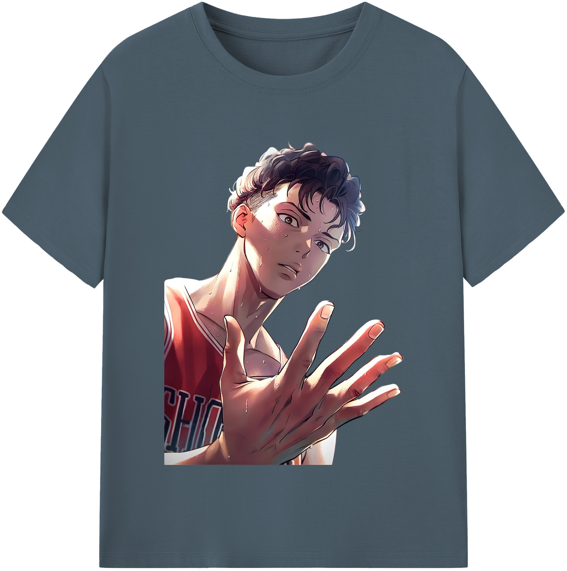 SLAM DUNK／スラムダンク 綿100％半袖Tシャツ（フロントプリント）
